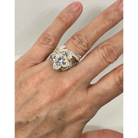 🆕 Silver CZ Ring Set - Picture 3 of 13